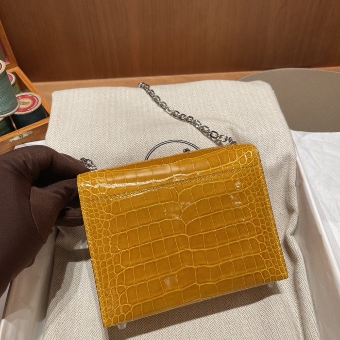Verrou Chain Mini Bag 17 Alligator“17*14*4.2CM”-00801=
