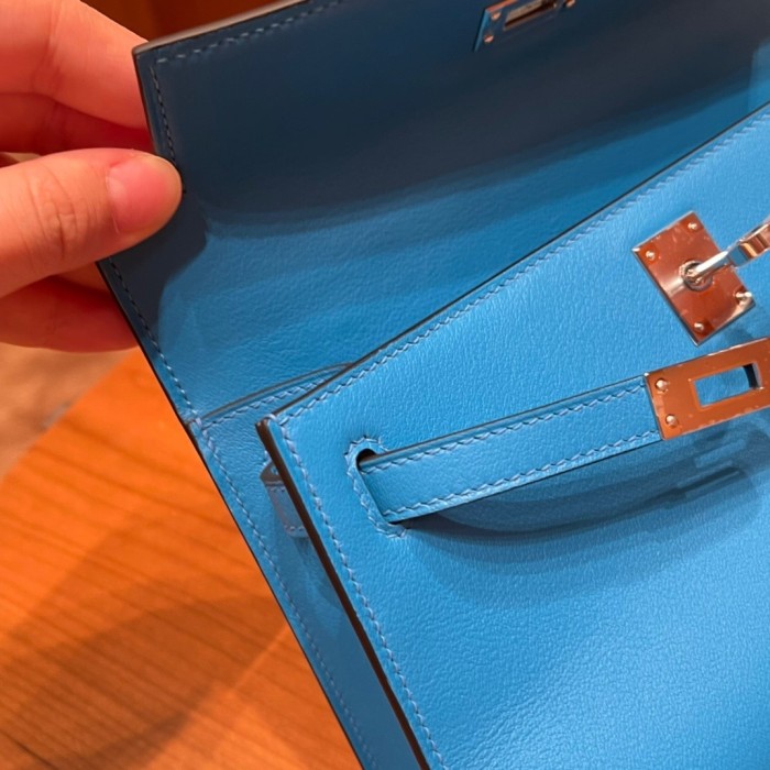 Kelly Pochette Swift Leather“22*12*7CM”-0301