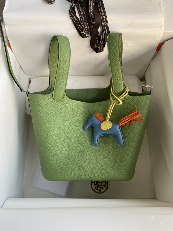 Picotin Lock 18 Bag Clemence Leather“18*18*18CM”-079=