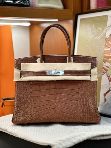 Birkin 30 Alligator Crocodile“30*22*15CM”-00331=