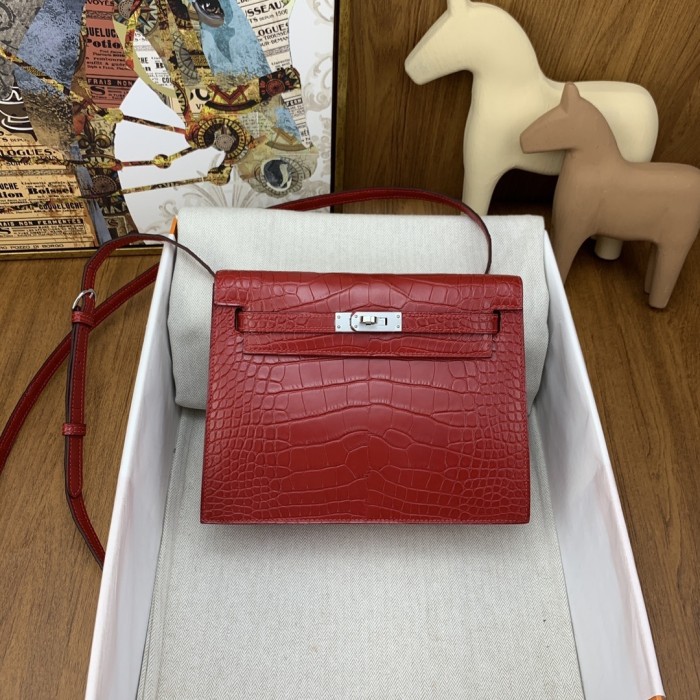 Kelly Danse  Alligator Matte“22*17*7CM”-00301=