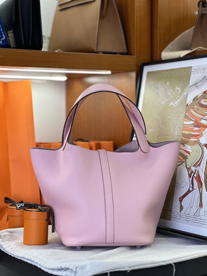 Picotin Lock 22 Bag Clemence Leather“22*22*22CM”-079=