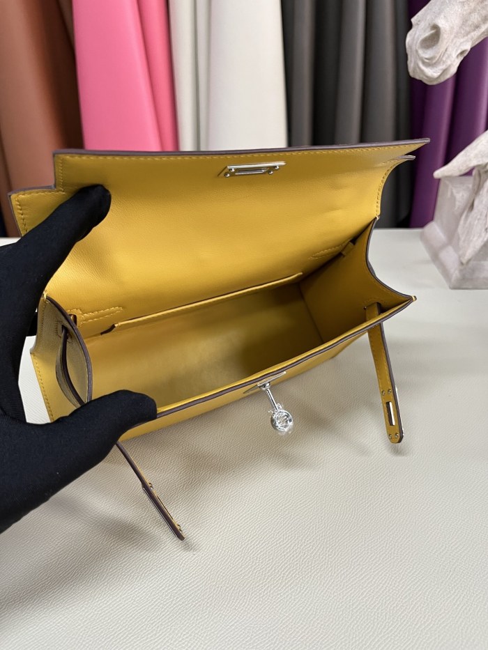 Kelly Pochette Swift Leather“22*12*7CM”-0301=