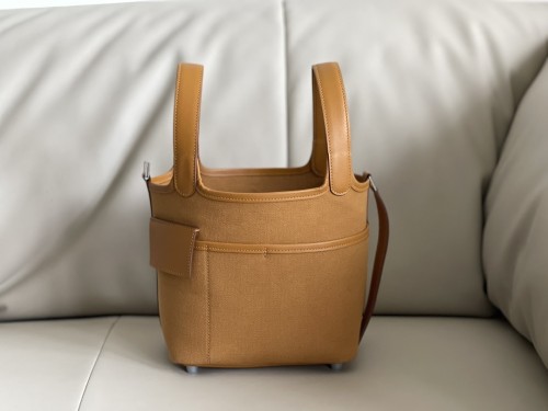 Picotin Lock 18 Clemence Leather Bag“18*18*13CM”-059=