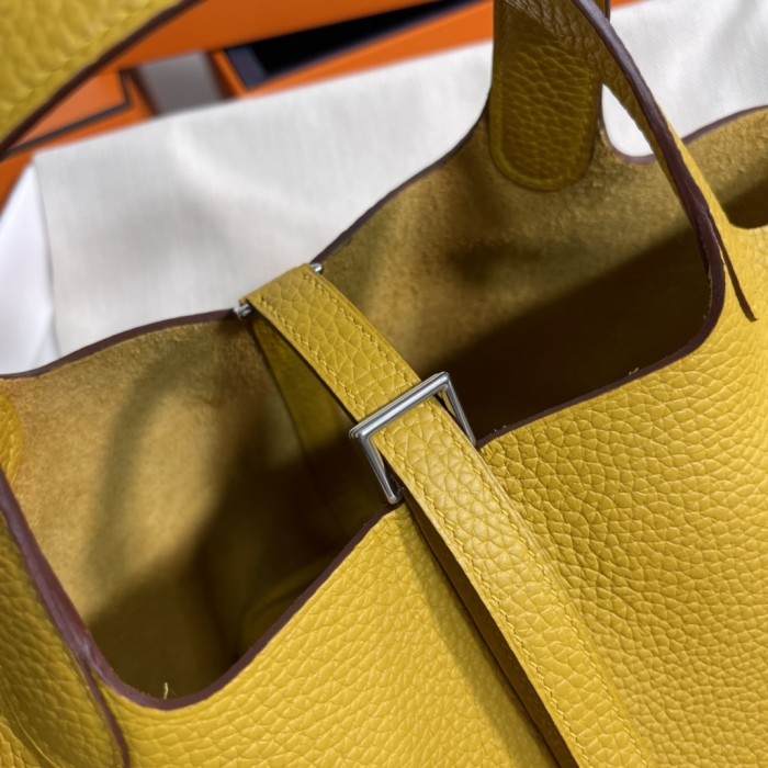 Picotin Lock 18 Clemence Leather Bag“18*18*13CM”-058=