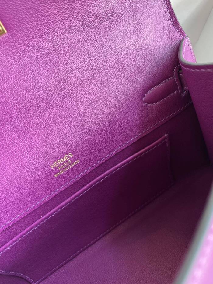 Kelly Pochette Swift Leather“22*12*7CM”-0301=