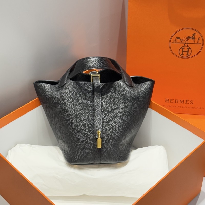 Picotin Lock 18 Bag Clemence Leather“18*18*18CM”-079=