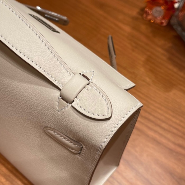 Kelly Pochette Swift Leather“22*12*7CM”-0301=