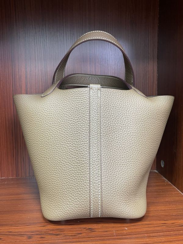 Picotin Lock 18 Bag Clemence Leather“18*18*18CM”-079=