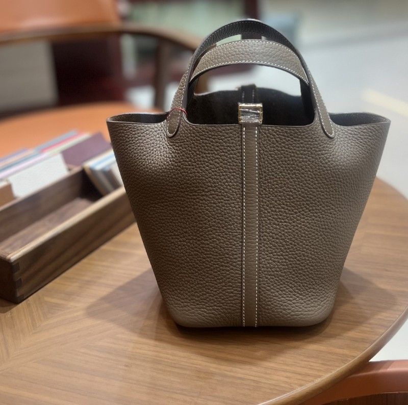 Picotin Lock 18 Clemence Leather Bag“18*18*13CM”-058=
