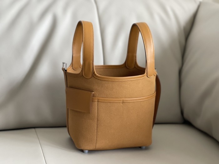 Picotin Lock 18 Clemence Leather Bag“18*18*13CM”-059=