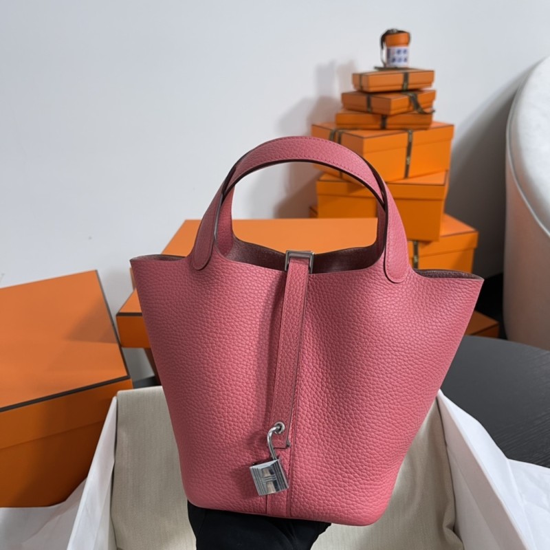 Picotin Lock 18 Clemence Leather Bag“18*18*13CM”-058=