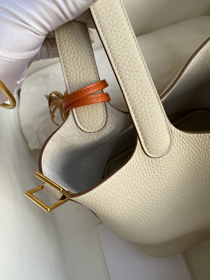 Picotin Lock 18 Bag Clemence Leather“18*18*18CM”-079=