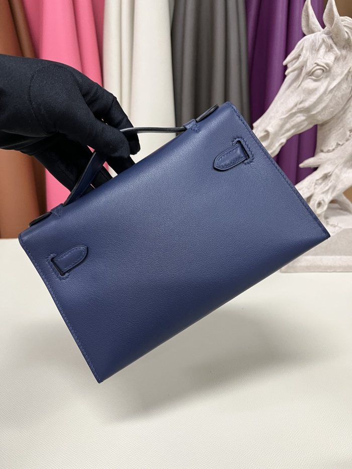Kelly Pochette Swift Leather“22*12*7CM”-0301=