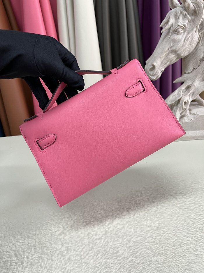 Kelly Pochette Swift Leather“22*12*7CM”-0301=