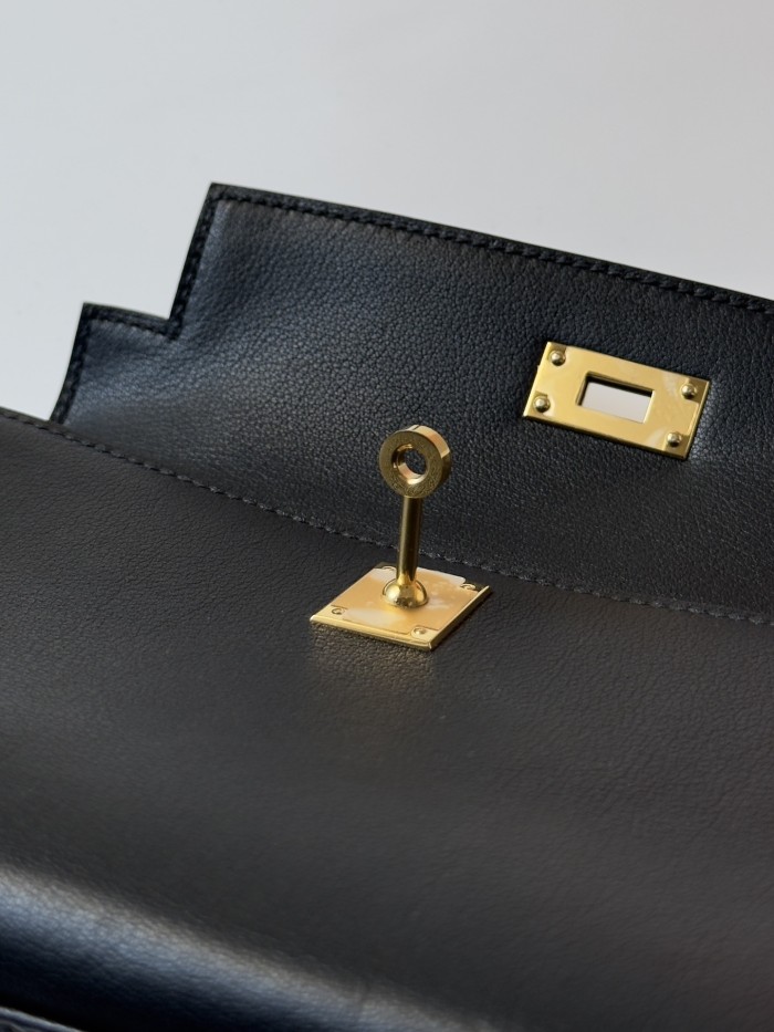 Kelly Pochette Swift Leather“22*12*7CM”-0301=