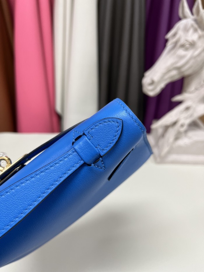 Kelly Pochette Swift Leather“22*12*7CM”-0301=