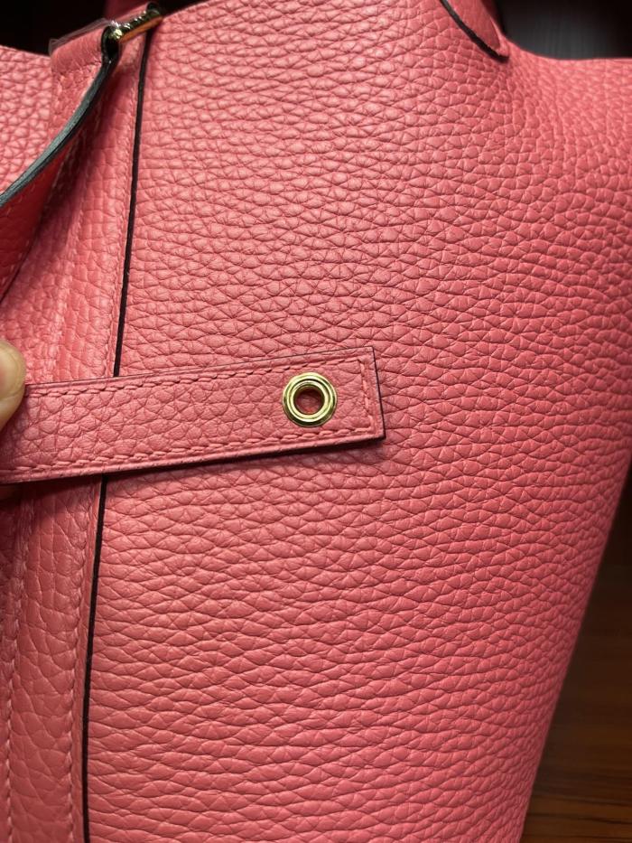 Picotin Lock 18 Bag Clemence Leather“18*18*18CM”-079=