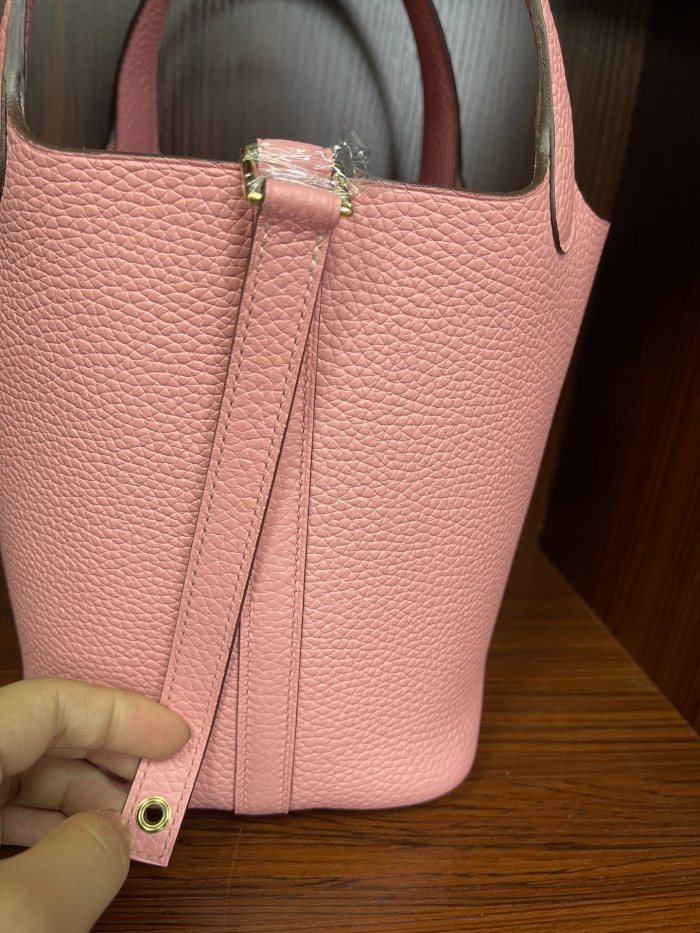Picotin Lock 18 Bag Clemence Leather“18*18*18CM”-079=