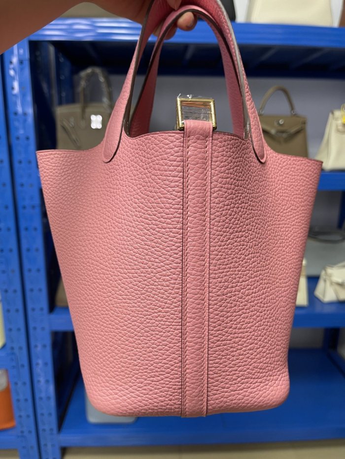 Picotin Lock 18 Bag Clemence Leather“18*18*18CM”-079=