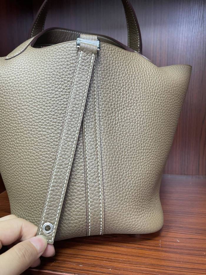 Picotin Lock 18 Bag Clemence Leather“18*18*18CM”-079=
