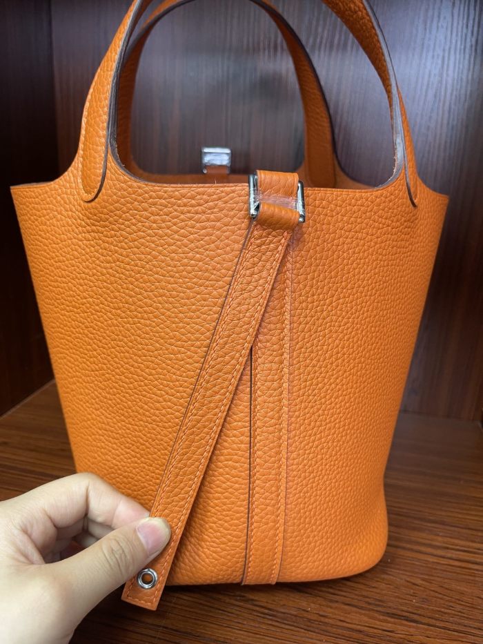 Picotin Lock 18 Bag Clemence Leather“18*18*18CM”-079=