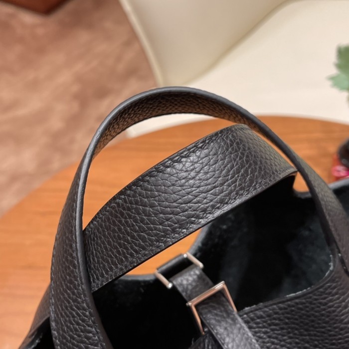 Picotin Lock 18 Clemence Leather Bag“18*18*13CM”-058=