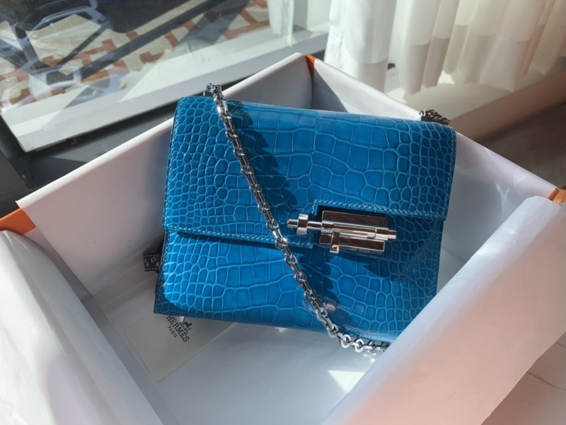 Verrou Chain Mini Bag 17 Alligator“17*14*4.2CM”-00801=