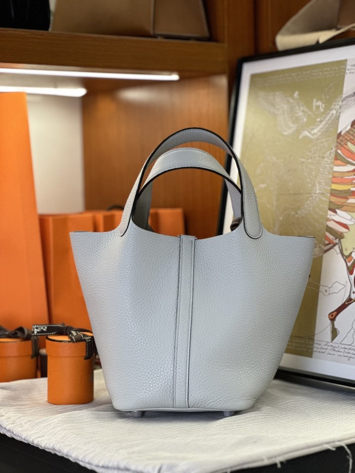 Picotin Lock 22 Bag Clemence Leather“22*22*22CM”-079=
