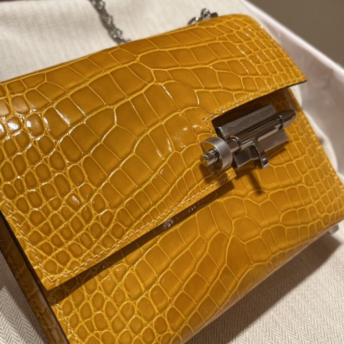 Verrou Chain Mini Bag 17 Alligator“17*14*4.2CM”-00801=