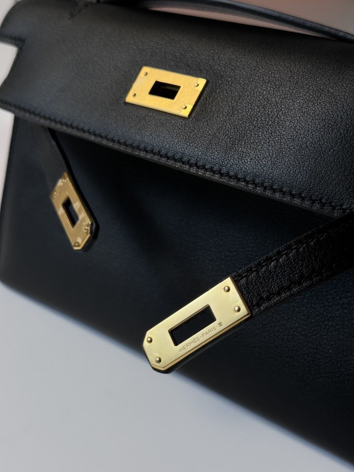 Kelly Pochette Swift Leather“22*12*7CM”-0301=