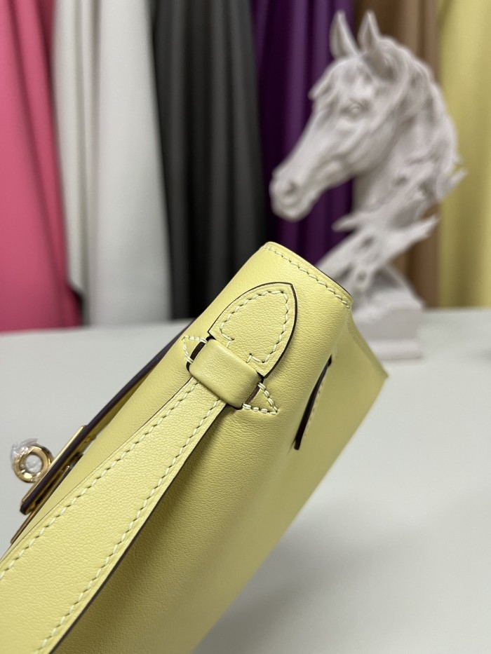 Kelly Pochette Swift Leather“22*12*7CM”-0301=