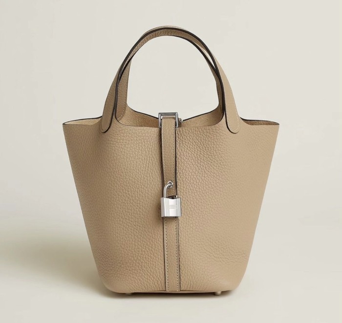 Picotin Lock 18 Clemence Leather Bag“18*18*13CM”-058=