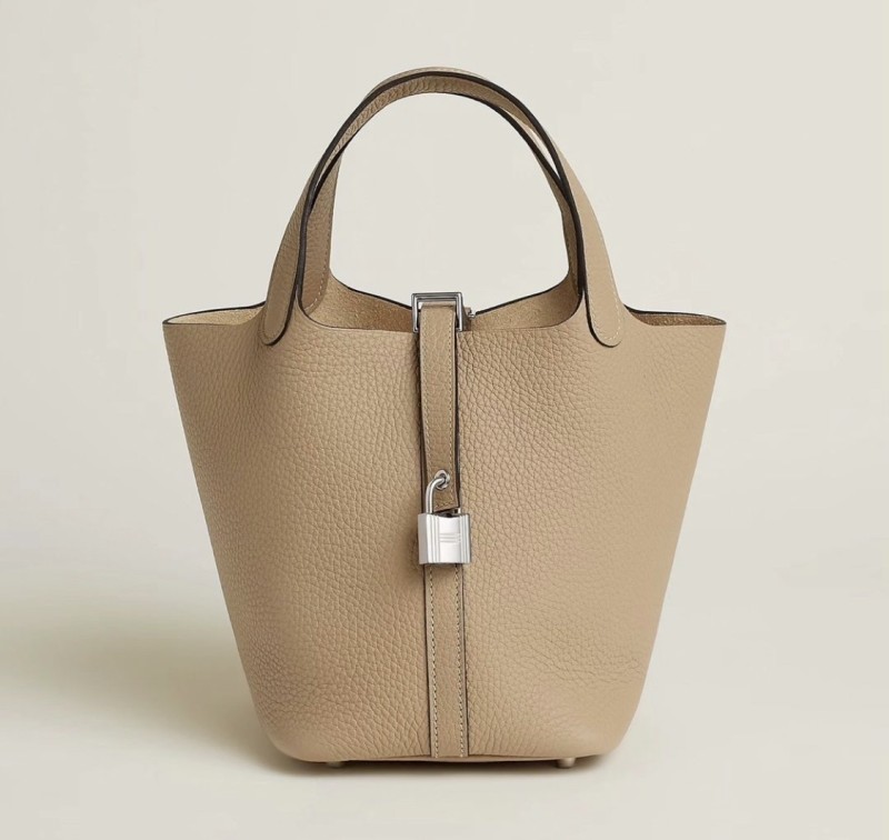 Picotin Lock 18 Clemence Leather Bag“18*18*13CM”-058=