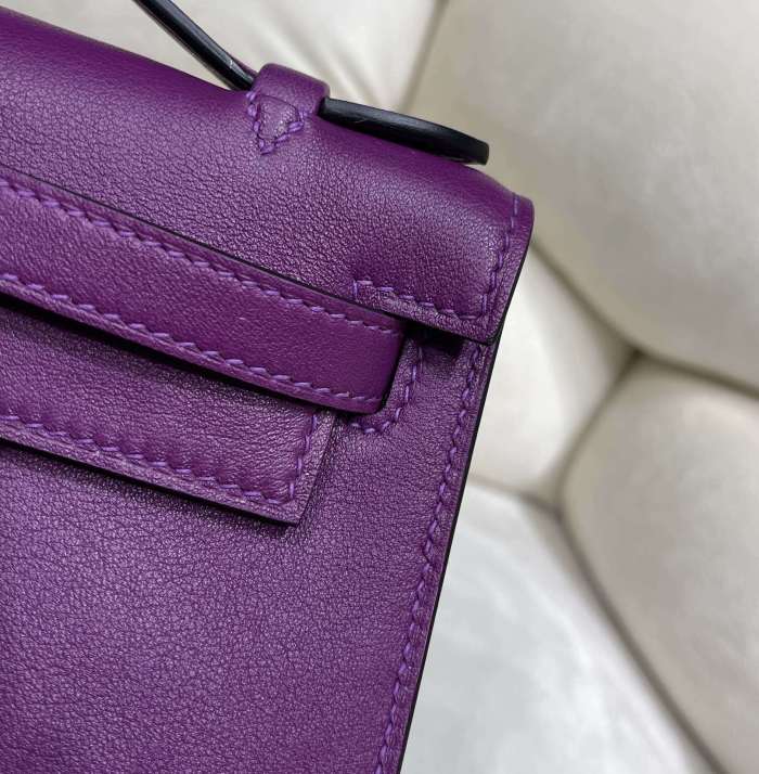Kelly Pochette Swift Leather“22*12*7CM”-0301=