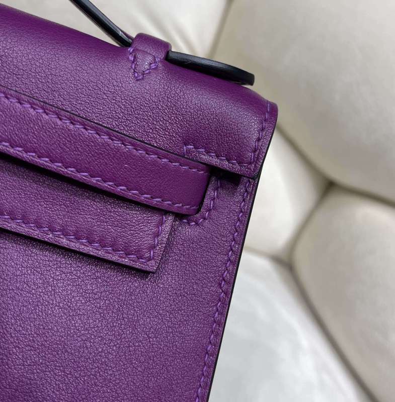 Kelly Pochette Swift Leather“22*12*7CM”-0301=