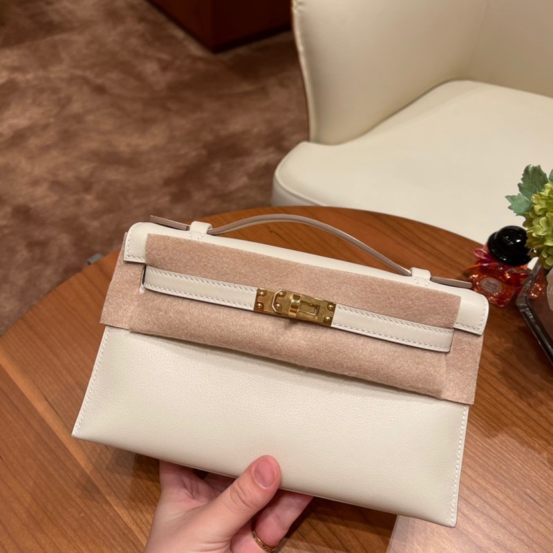 Kelly Pochette Swift Leather“22*12*7CM”-0301=