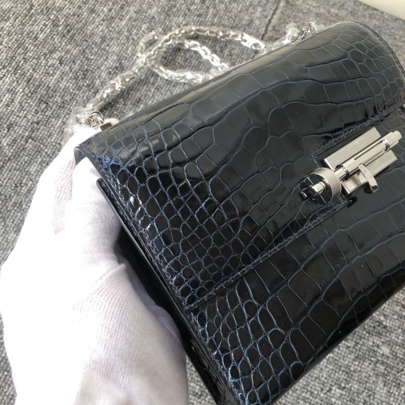 Verrou Chain Mini Bag 17 Alligator“17*14*4.2CM”-00801=