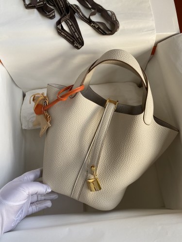 Picotin Lock 18 Bag Clemence Leather“18*18*18CM”-079=