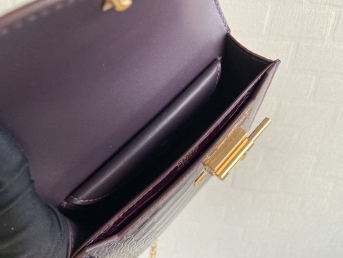 Verrou Chain Mini Bag 17 Alligator“17*14*4.2CM”-00801=