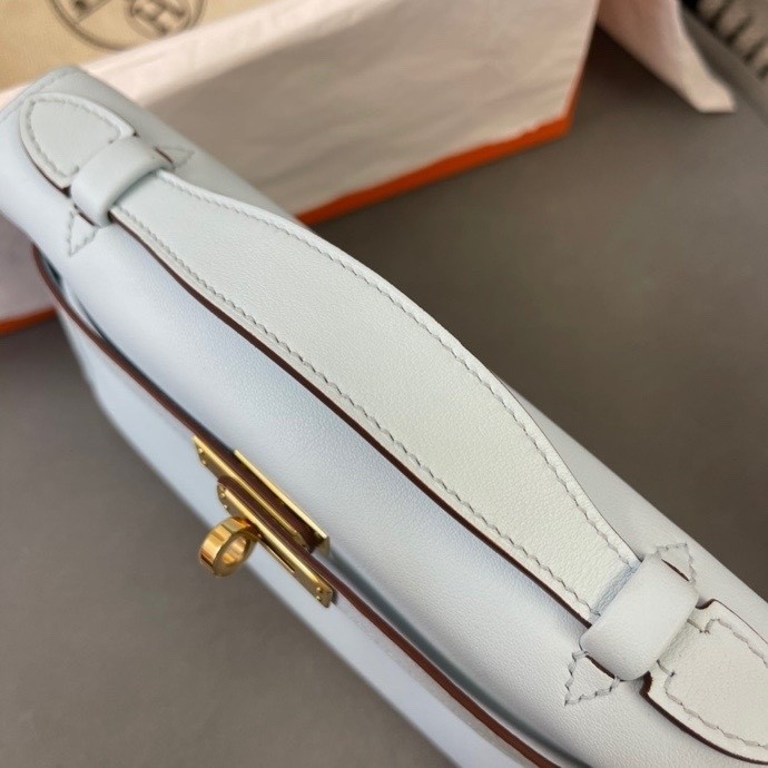 Kelly Pochette Swift Leather“22*12*7CM”-0301=