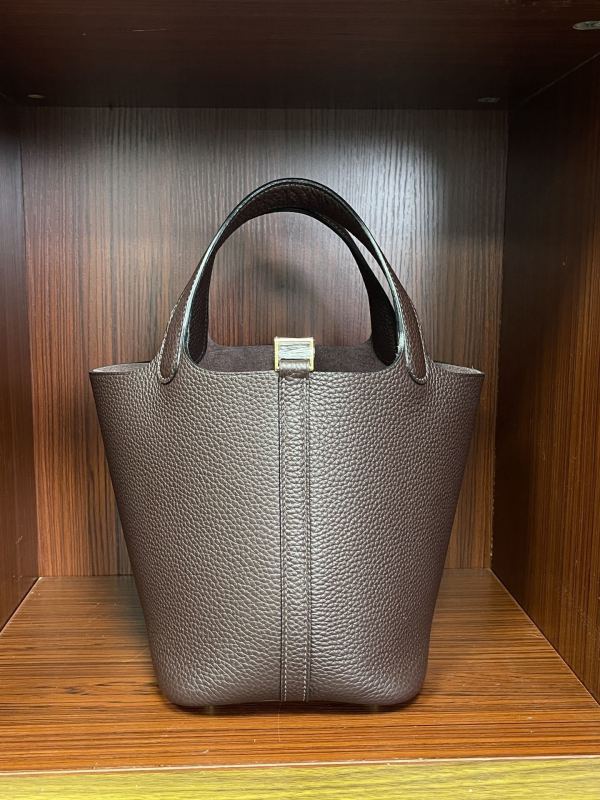 Picotin Lock 18 Bag Clemence Leather“18*18*18CM”-079=