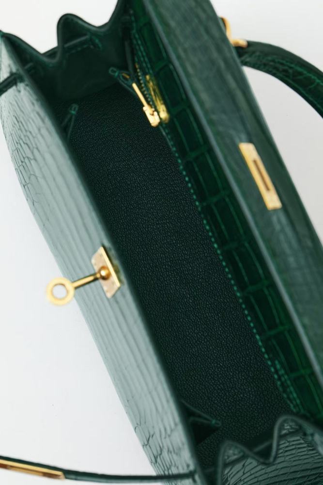 Kelly Crocodile Leather“25*19*10CM”-00051=