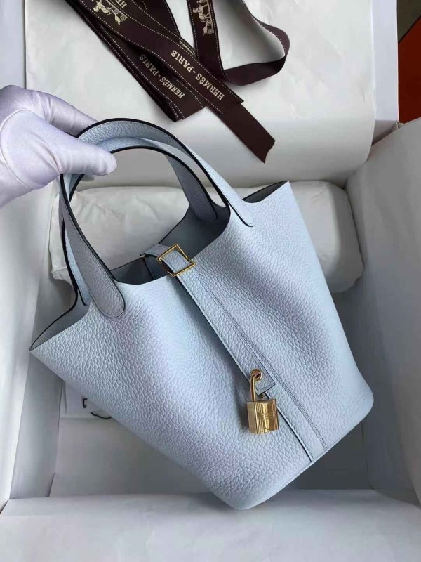 Picotin Lock 18 Bag Clemence Leather“18*18*18CM”-079=