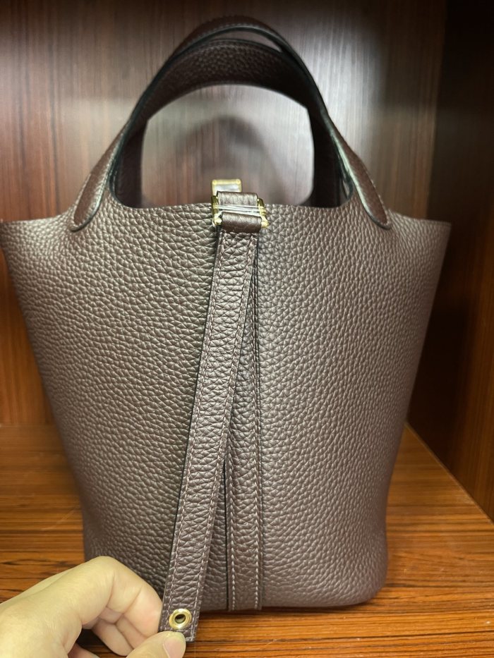 Picotin Lock 18 Bag Clemence Leather“18*18*18CM”-079=