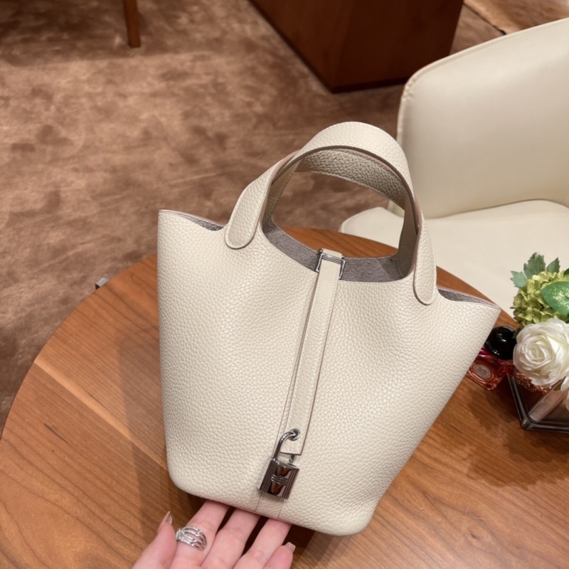 Picotin Lock 18 Clemence Leather Bag“18*18*13CM”-058=