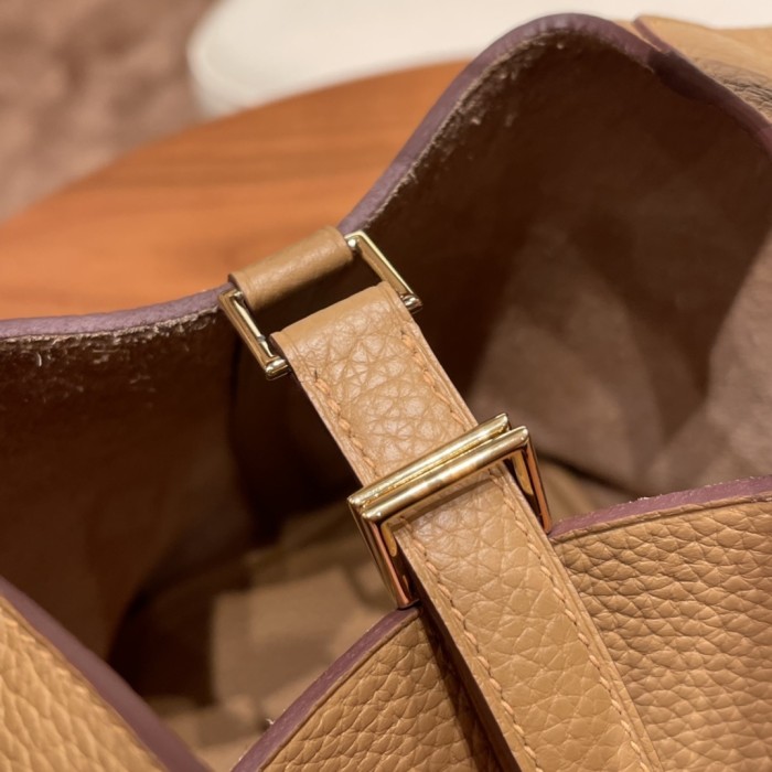 Picotin Lock 18 Clemence Leather Bag“18*18*13CM”-058=