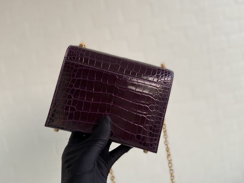 Verrou Chain Mini Bag 17 Alligator“17*14*4.2CM”-00801=