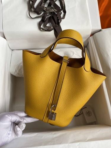 Picotin Lock 18 Bag Clemence Leather“18*18*18CM”-079=