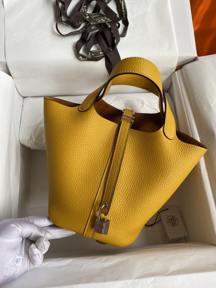 Picotin Lock 18 Bag Clemence Leather“18*18*18CM”-079=